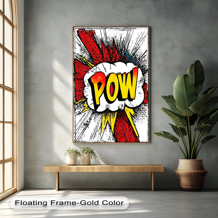 Comic Burst – POW! Retro Pop Art Inspirational Canvas Print