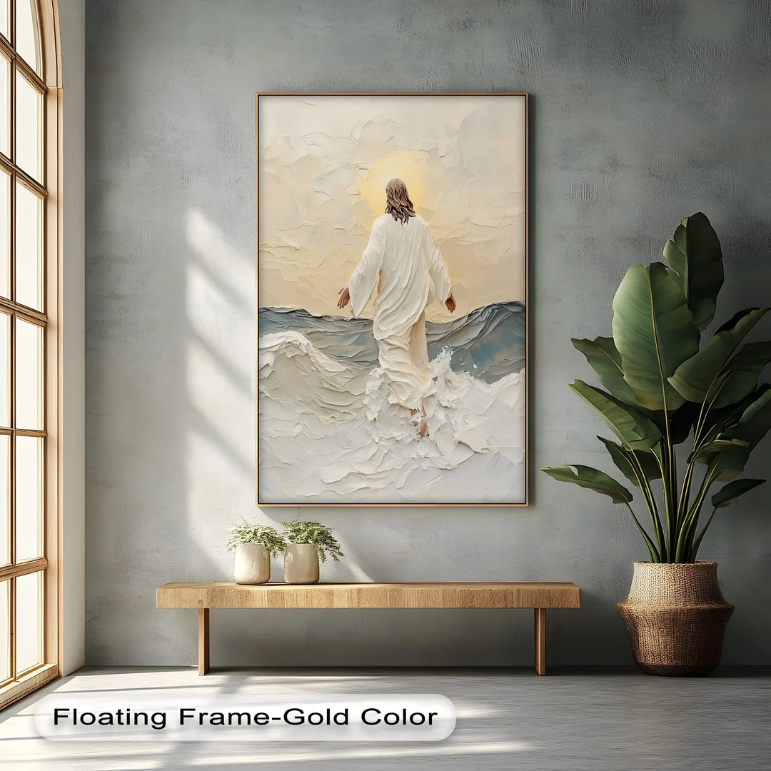 Walking on Water – Inspirational Christian Canvas Print - MyPhotoStation