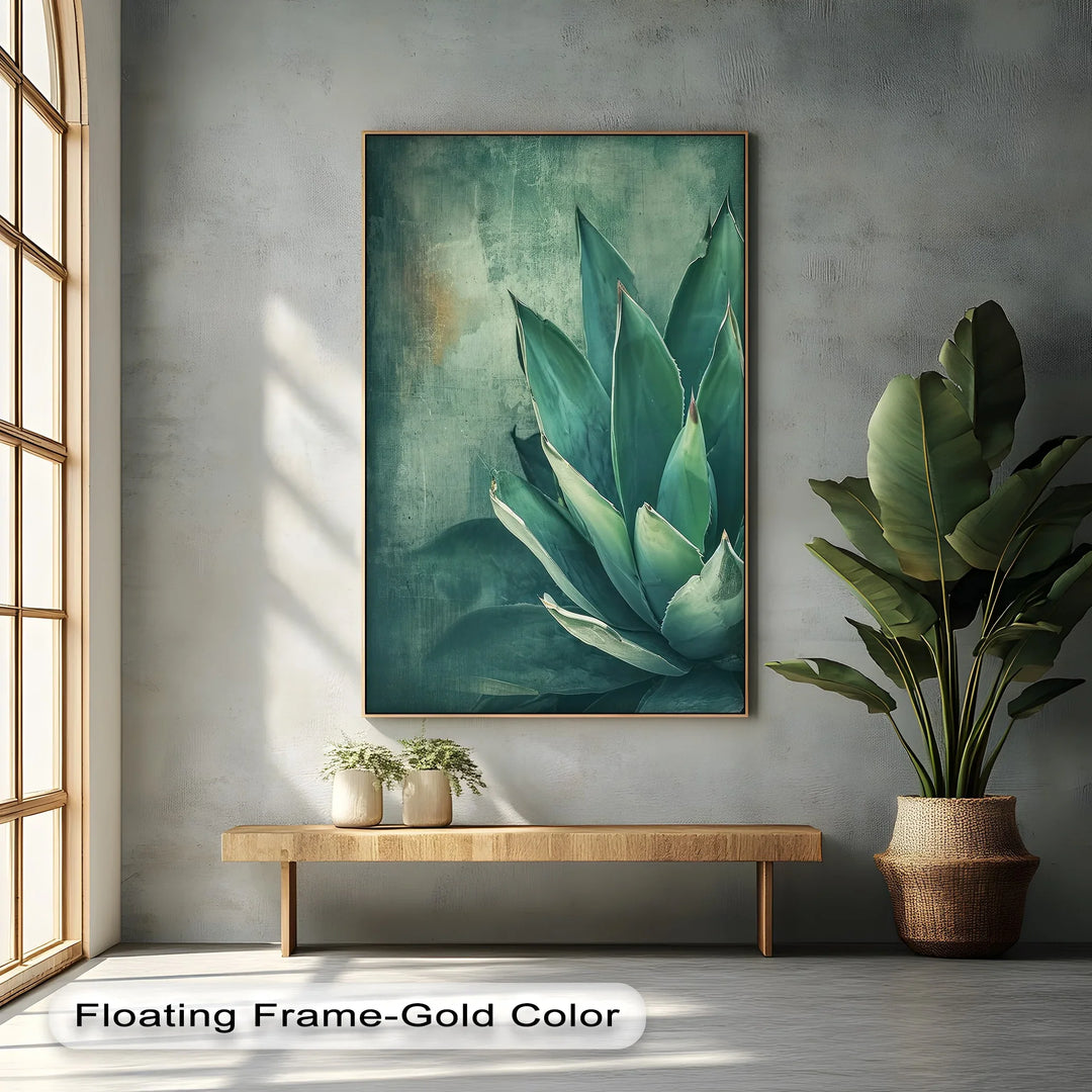 Agave Serenity – Succulent Plant Close-Up Canvas Print - MyPhotoStation
