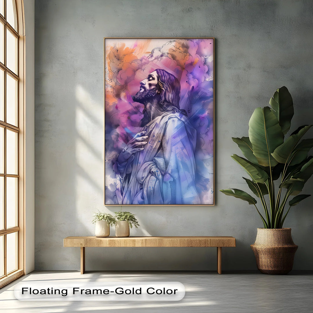 Jesus Looking to the Heavens – Jesus Canvas Print