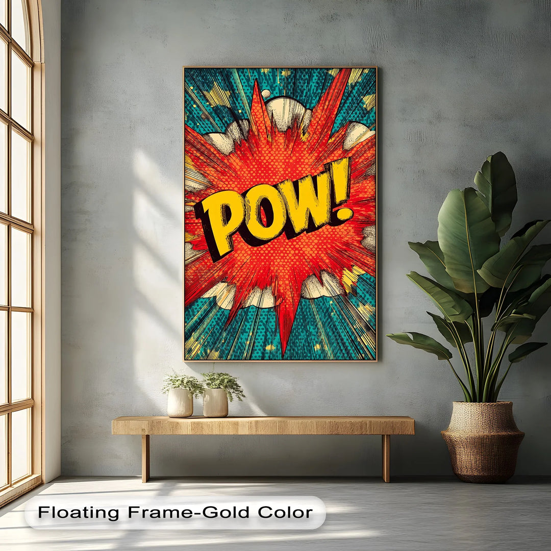 POW! – Comic Book Explosion Inspiraltional Canvas Print
