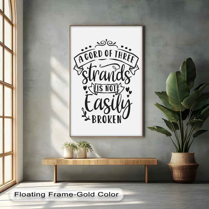 A Cord of Three Strands – Inspirational Scripture Canvas Print - MyPhotoStation