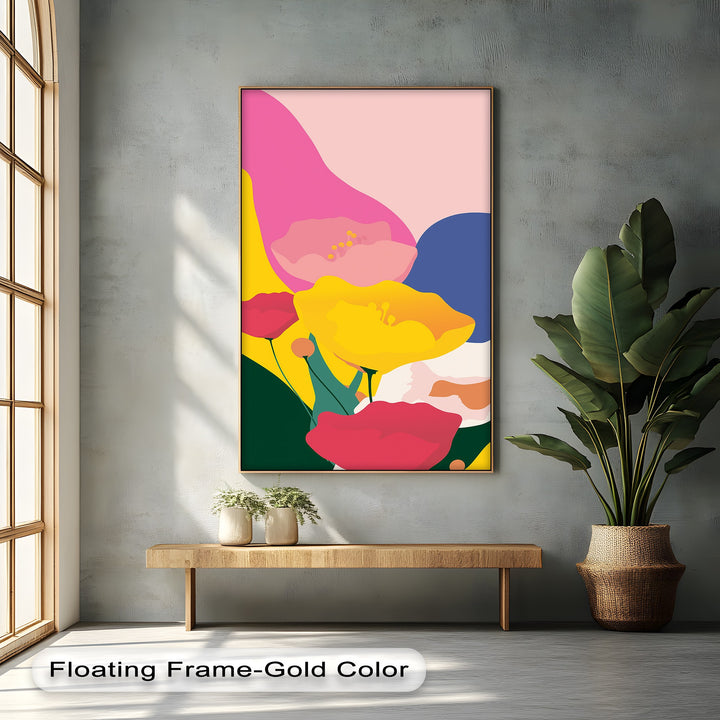 Bold Bloomscape – Vibrant Abstract Flower Canvas Print