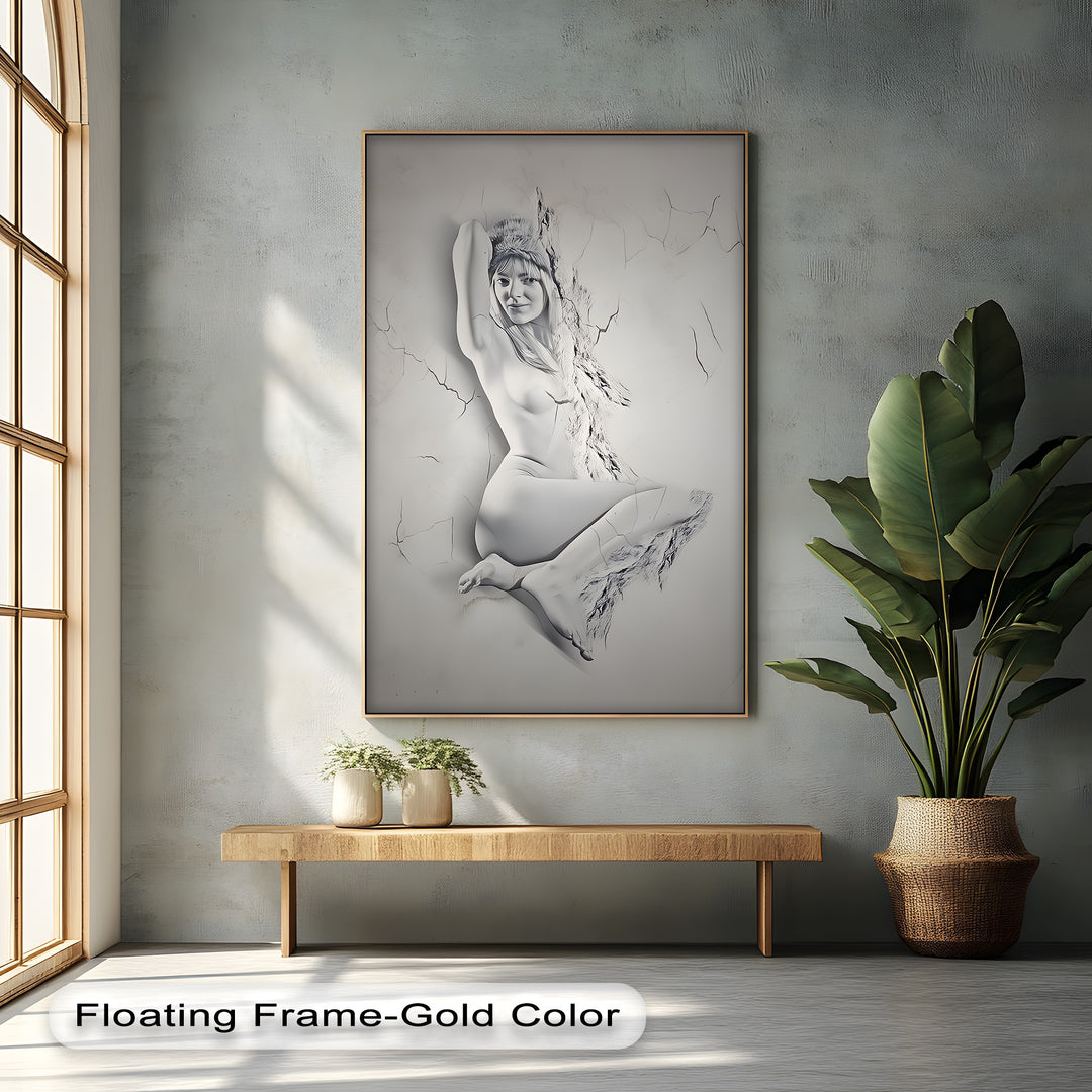 Sensual Erotic Canvas Wall Art – Modern Nude Artwork Print