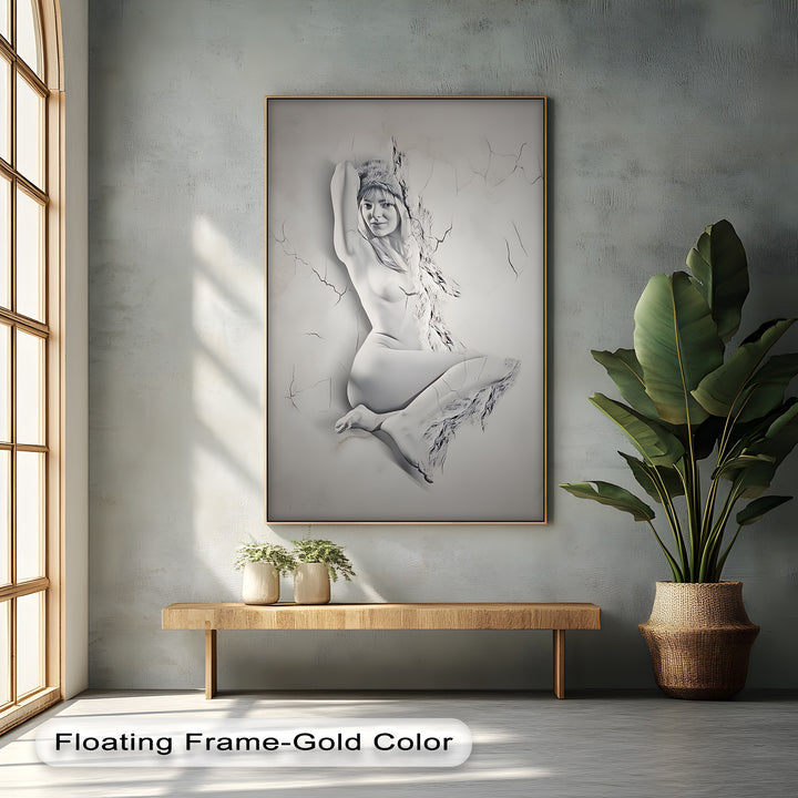 Sensual Erotic Canvas Wall Art – Modern Nude Artwork Print