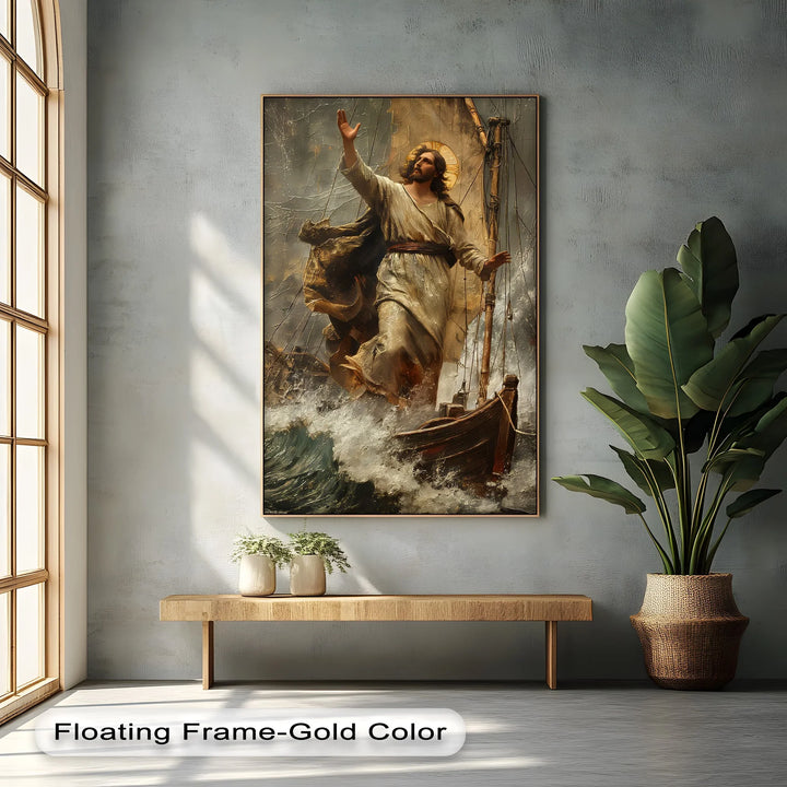 Peace in the Storm – Jesus Calming the Sea Canvas Print