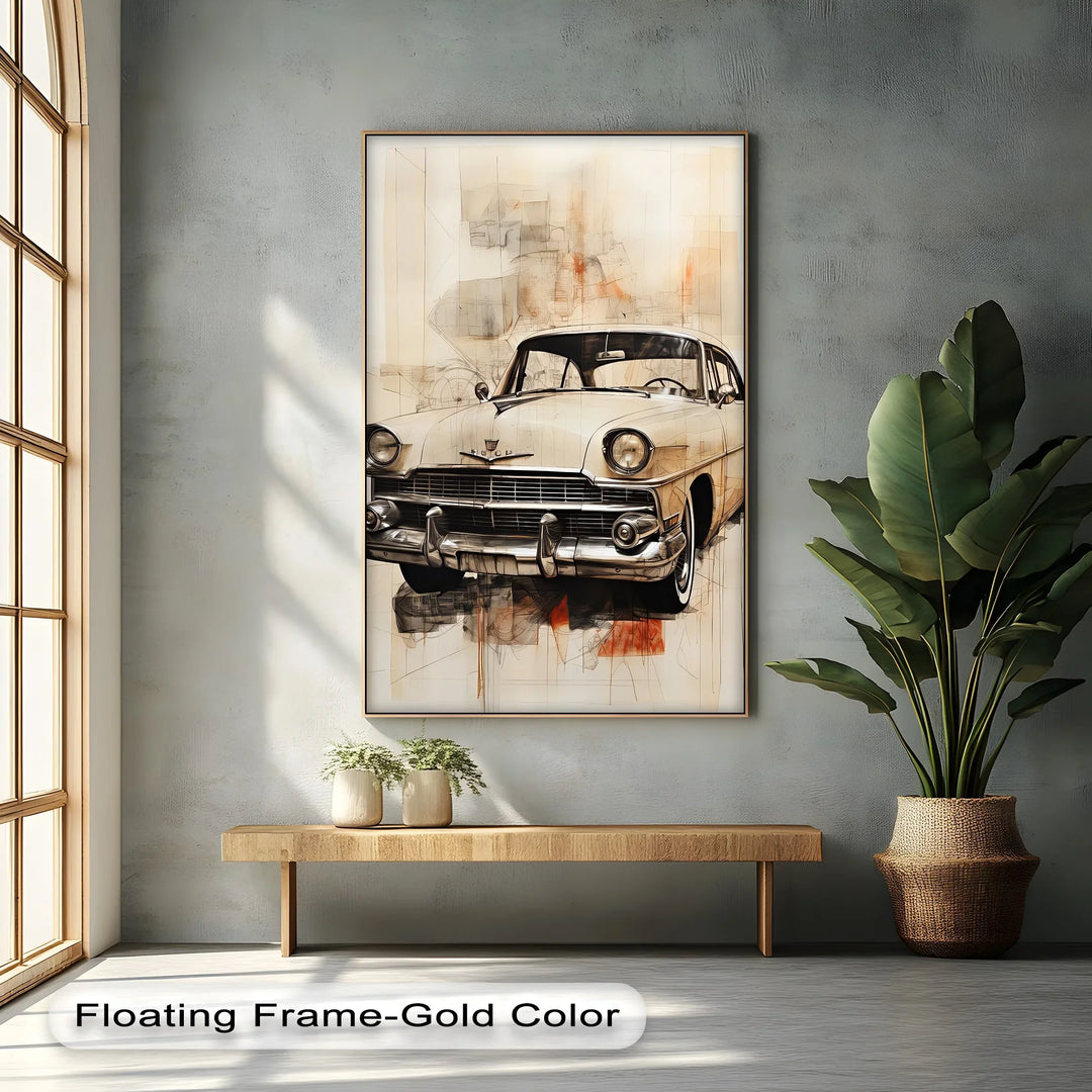 Elegant Cream Cruiser – Car Canvas Print - MyPhotoStation