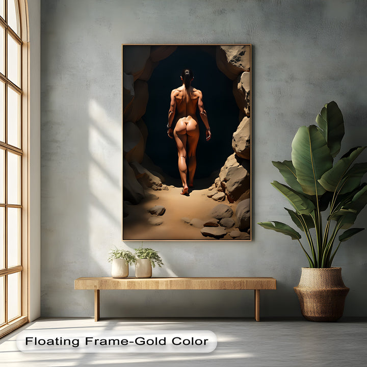 Into the Unknown – Desert Nude Canvas Wall Art | Living Room Art