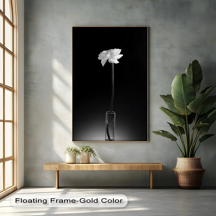 Solitary Grace – White Flower in Vase Canvas Prints - MyPhotoStation
