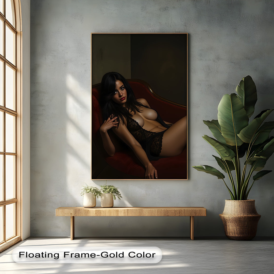 Crimson Desire – Erotic Canvas Print