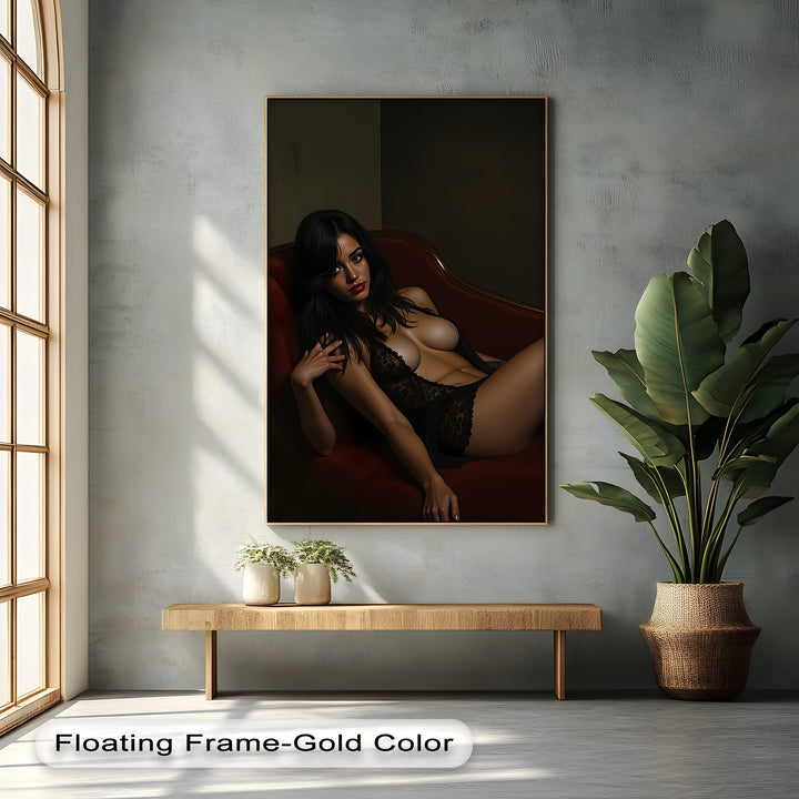 Crimson Desire – Erotic Canvas Print