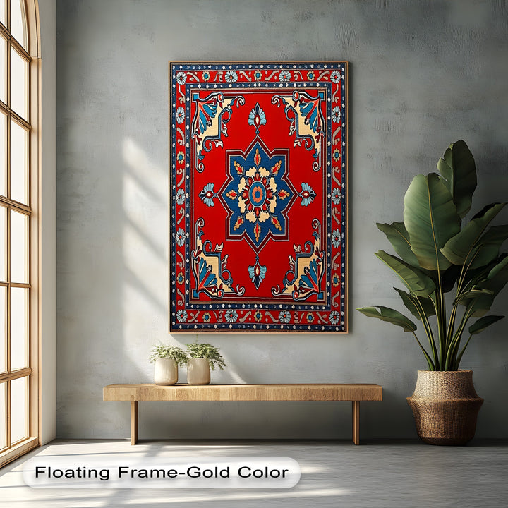 Royal Blossom Embrace – Persian Canvas Print
