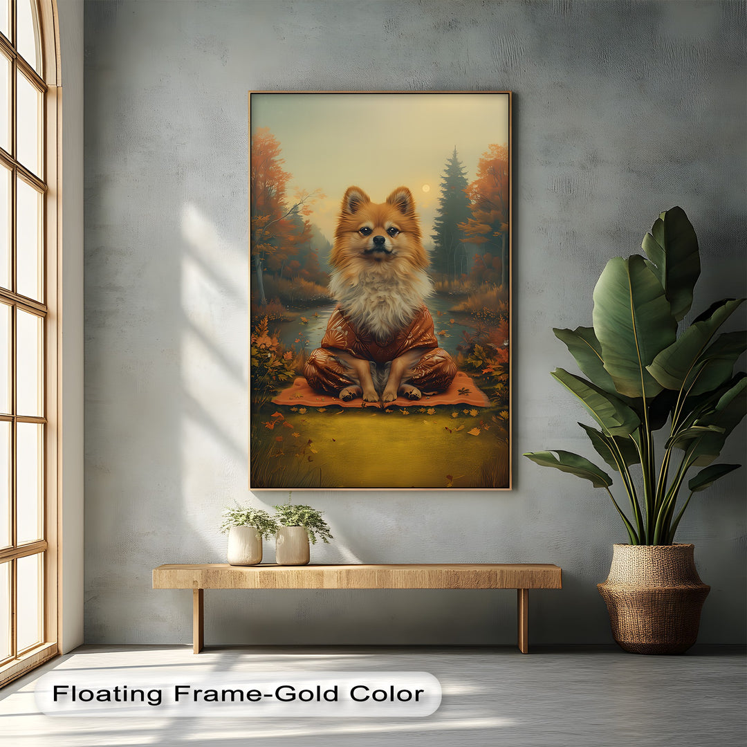 Zen Fox Pup – Autumn Forest Portrait Puppies Canvas Print