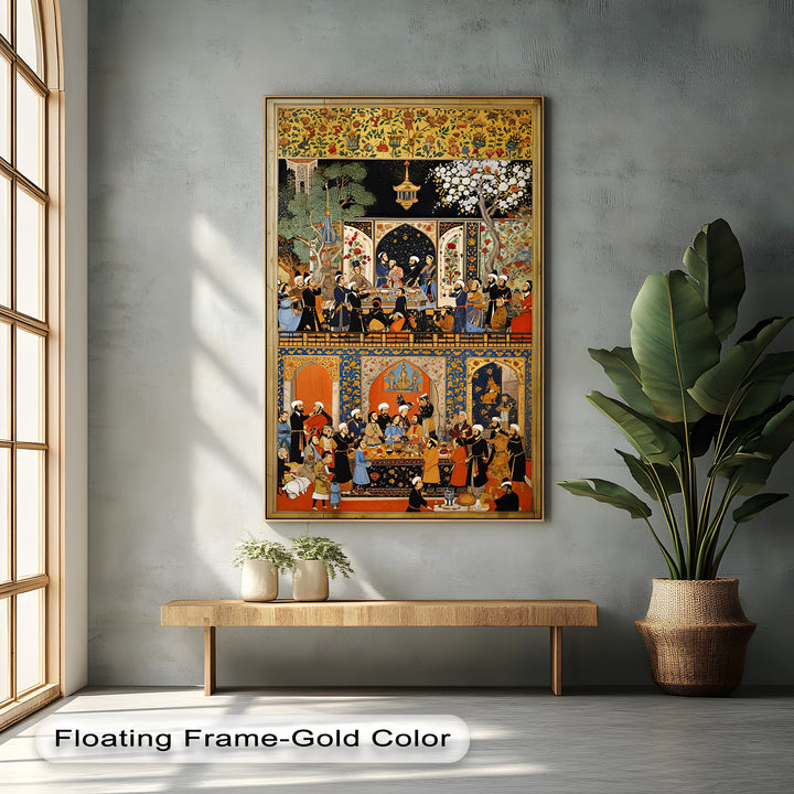 Royal Feast – Persian Miniature Canvas Print