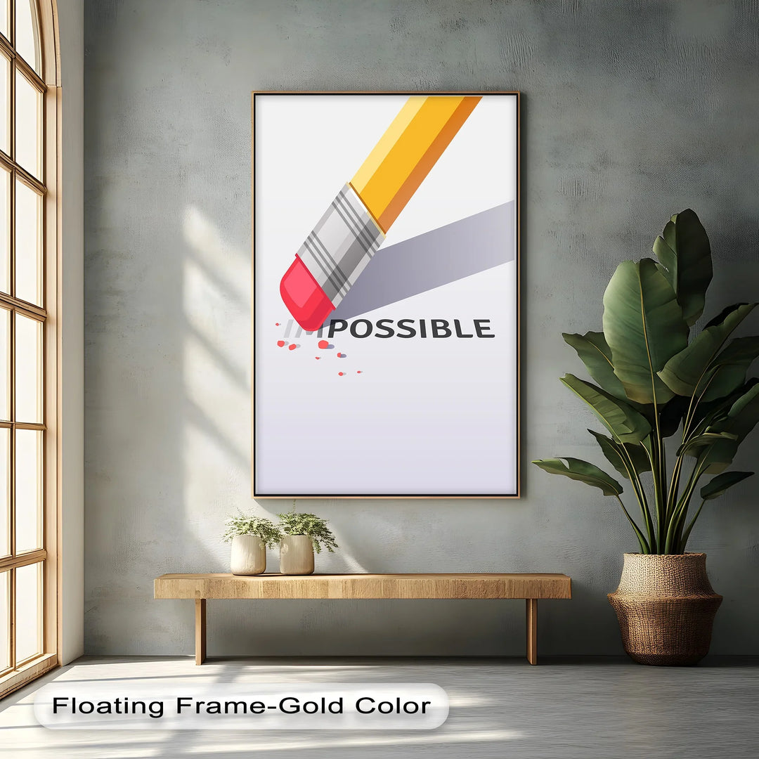Erase the Impossible - Inspiraltional Canvas Print