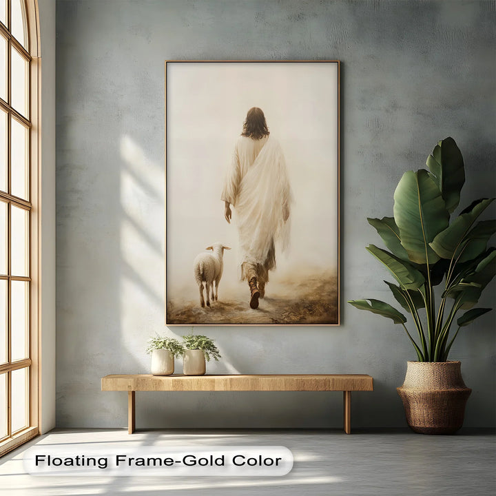 The Shepherd’s Path – Jesus Walking with Lamb Canvas Print - MyPhotoStation