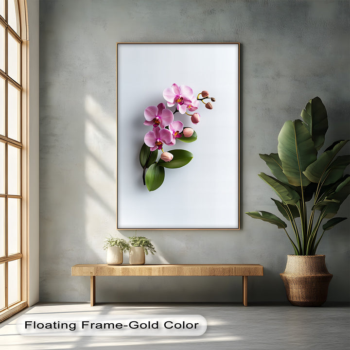Graceful Orchid Cascade – Pink Botanical Canvas Print