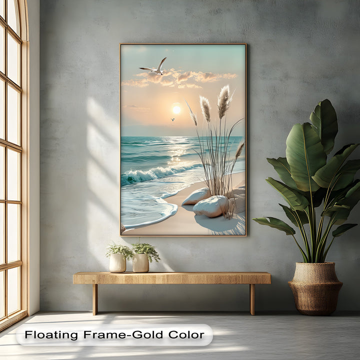 Waves of Peace – Seaside Sunrise Canvas Print