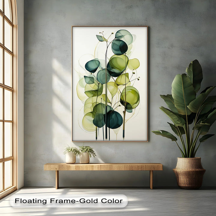 Whispers of Light – Transparent Green Leaves Canvas Print - MyPhotoStation