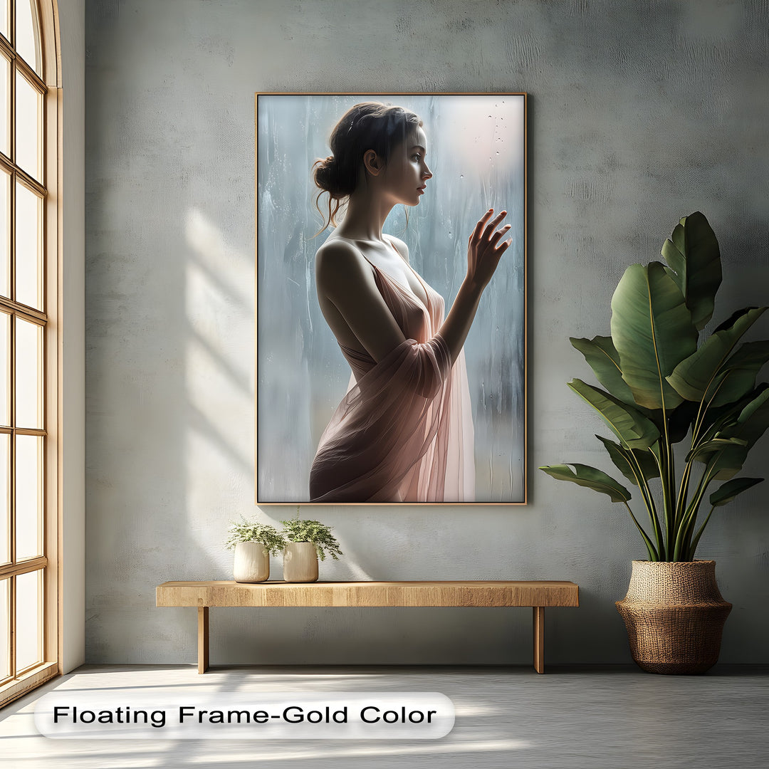 Rain-Kissed Elegance – Erotic Canvas Print