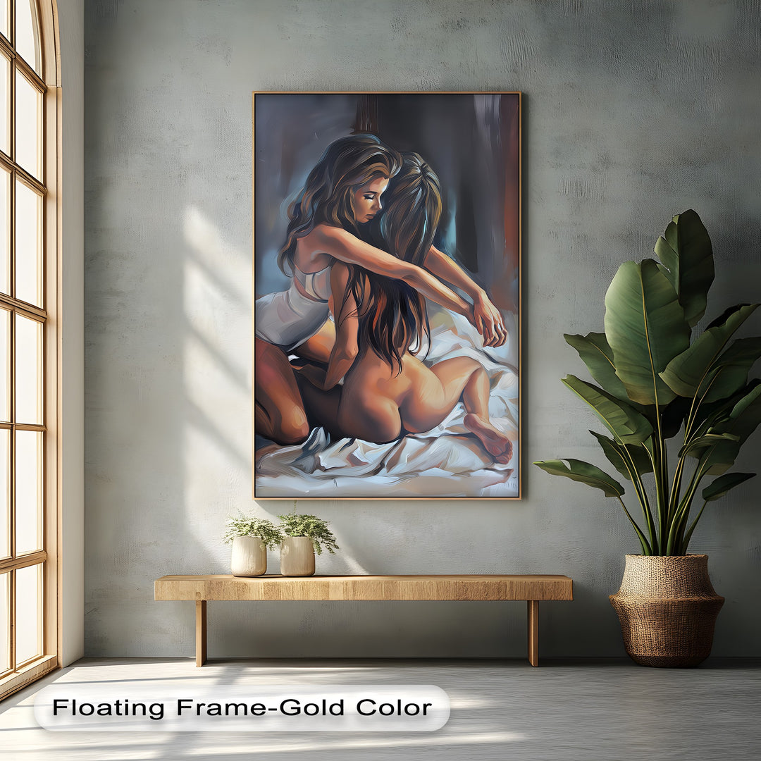 Velvet Embrace – Sensual Erotic Canvas Wall Art | Framed Art