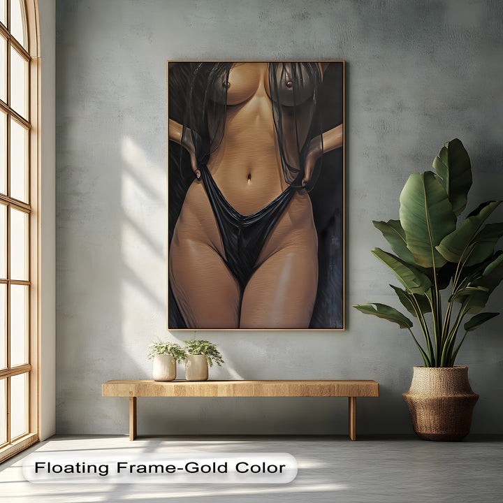 Velvet Temptation – Sensual Erotic Canvas Wall Art | Framed Artwork