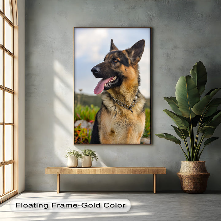 Loyal Guardian – German Shepherd Outdoor Portrait Puppies Canvas Print