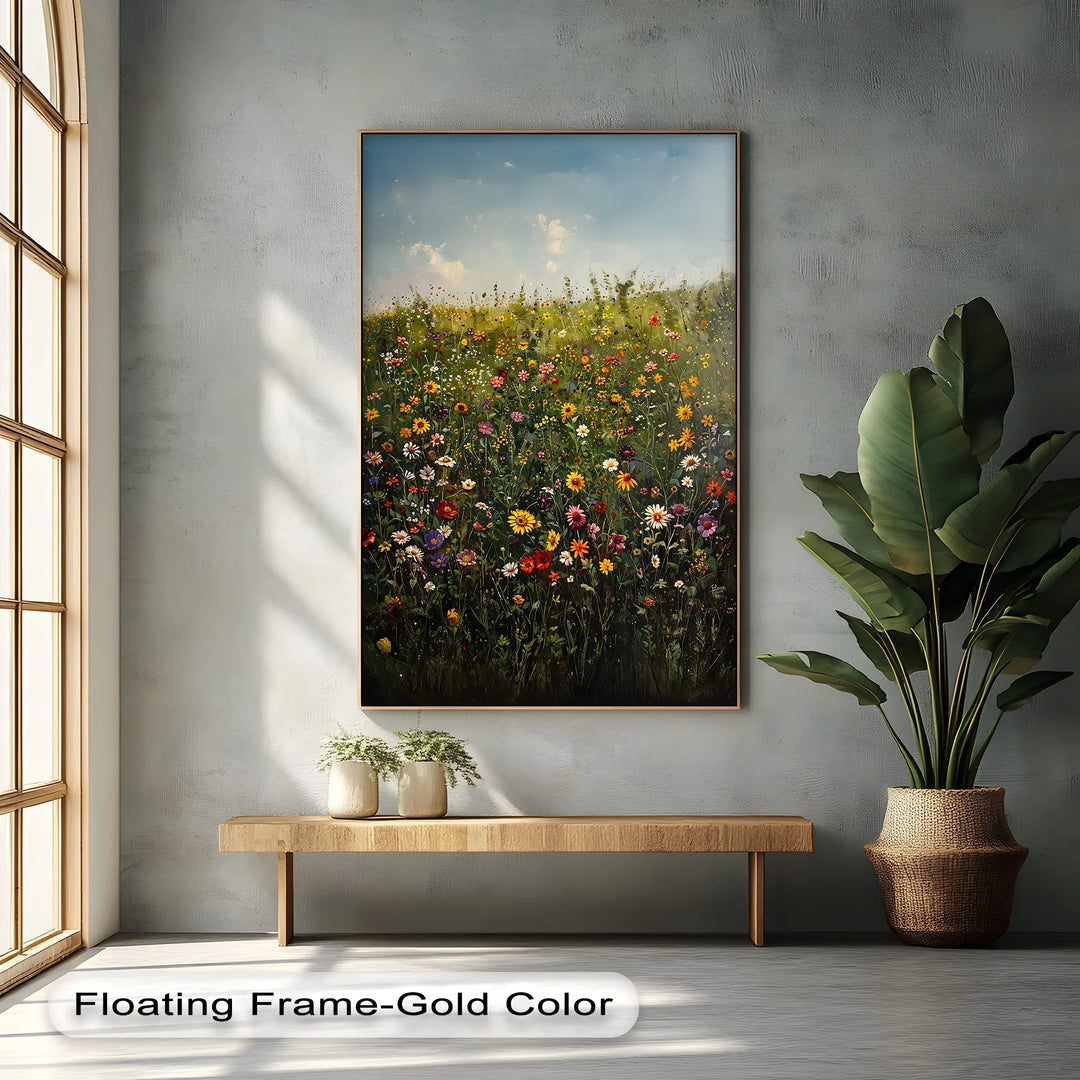 Blooming Meadow – Colorful Wildflower Field Canvas Print - MyPhotoStation
