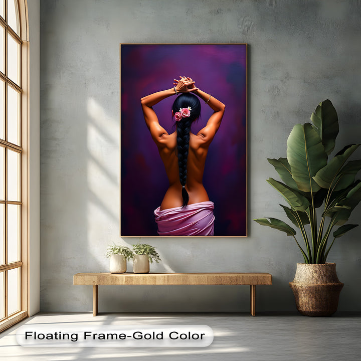 Velvet Blossoms – Erotic Canvas Wall Art | Luxury Framed Bedroom Decor