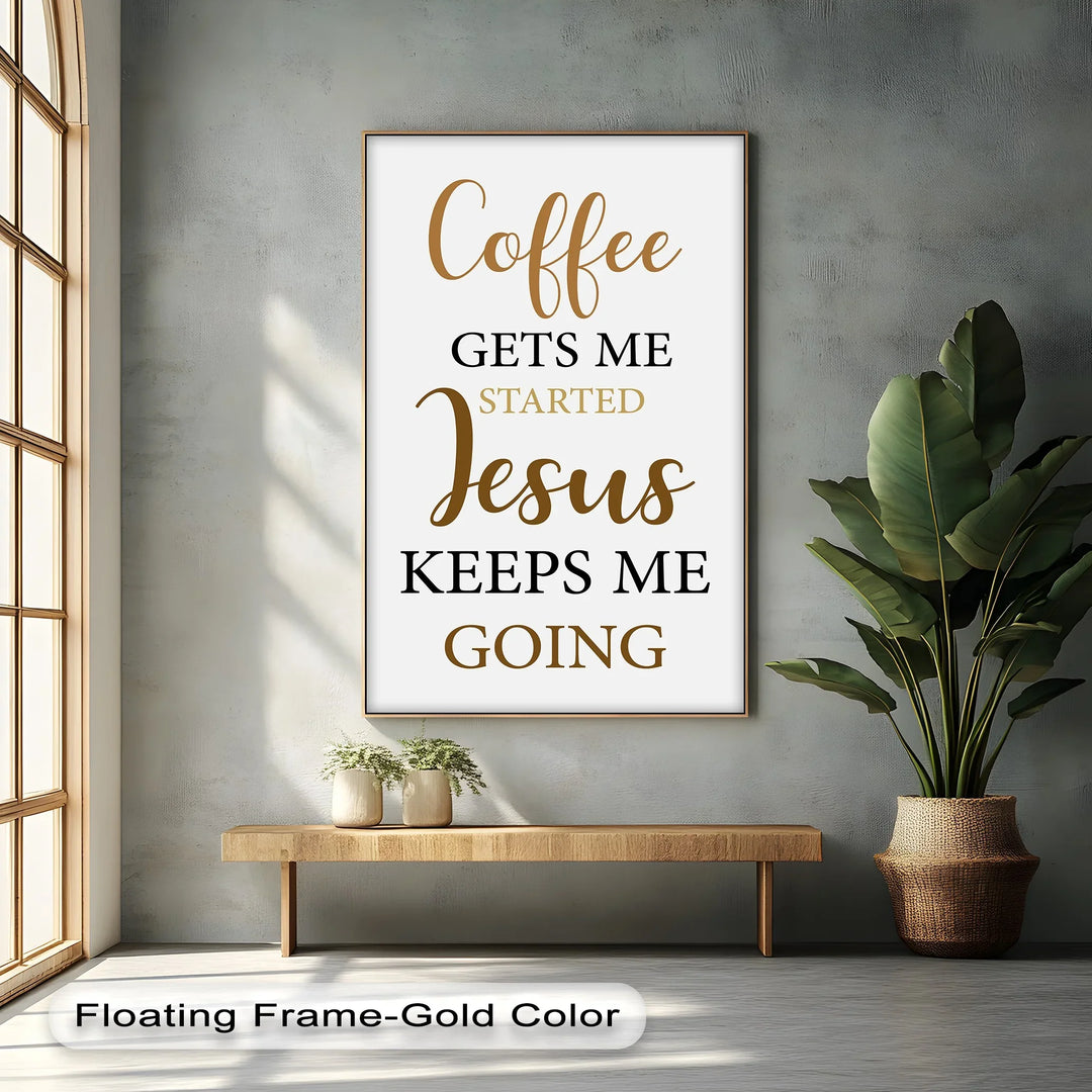 Coffee & Jesus – Faithful Morning Motivation Canvas Print - MyPhotoStation