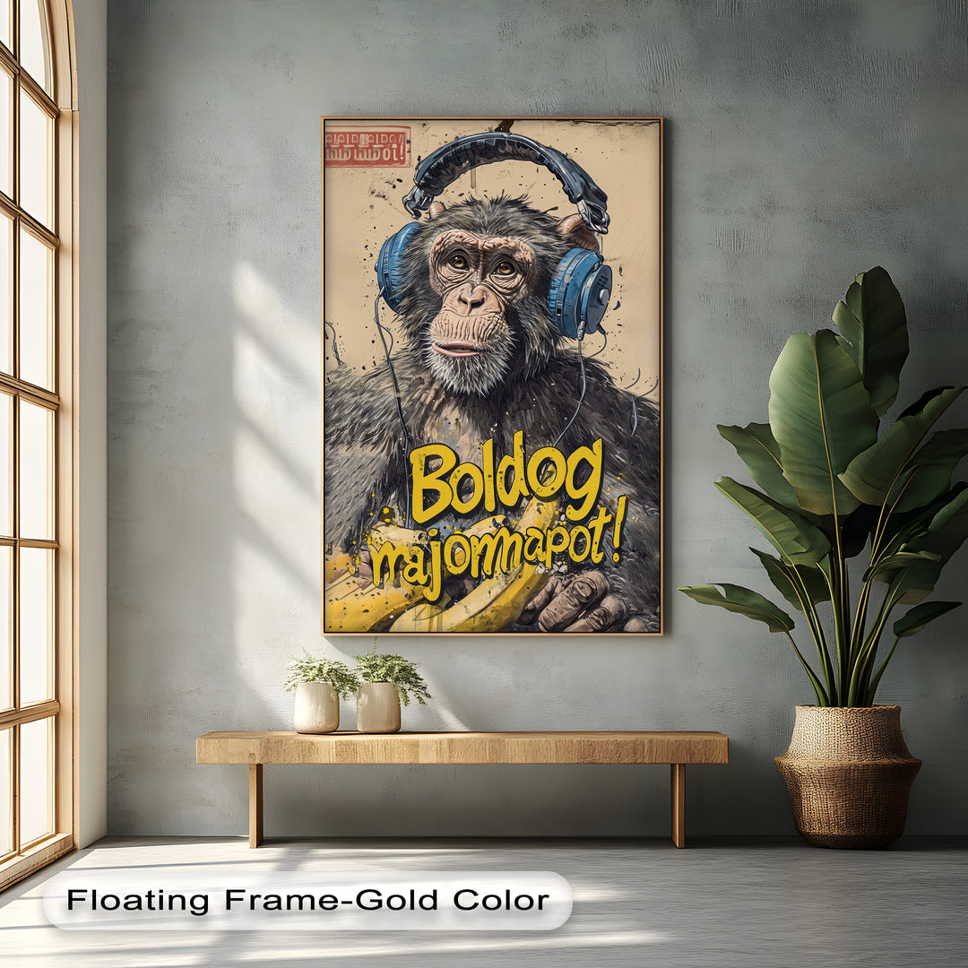 Winterliche Ruhe – Japanische Frau im blauen Kimono, Leinwanddruck | Gerahmtes Kunstwerk