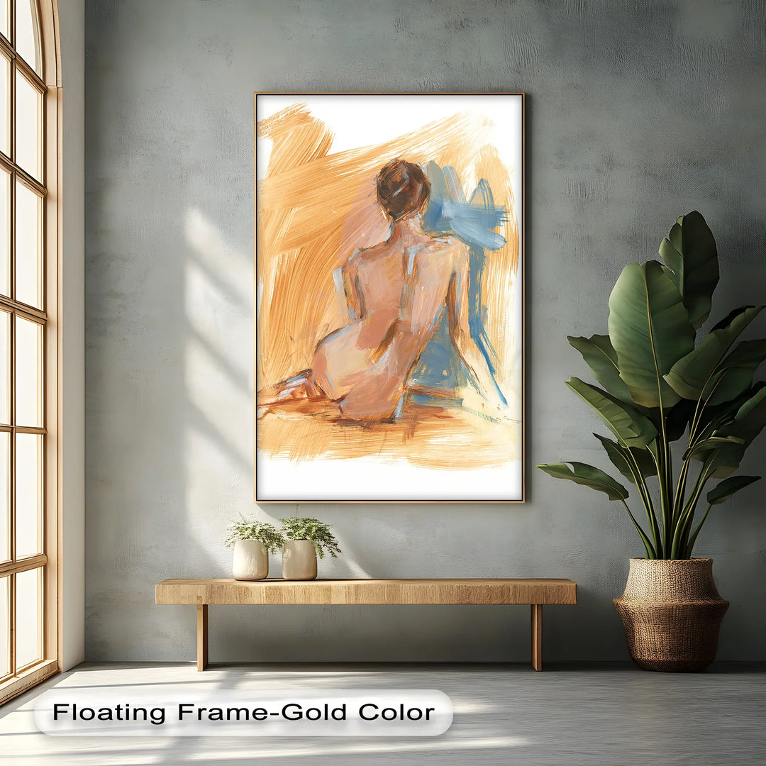 Backlit Grace – Abstract Nude in Earth Tones Canvas Print - MyPhotoStation