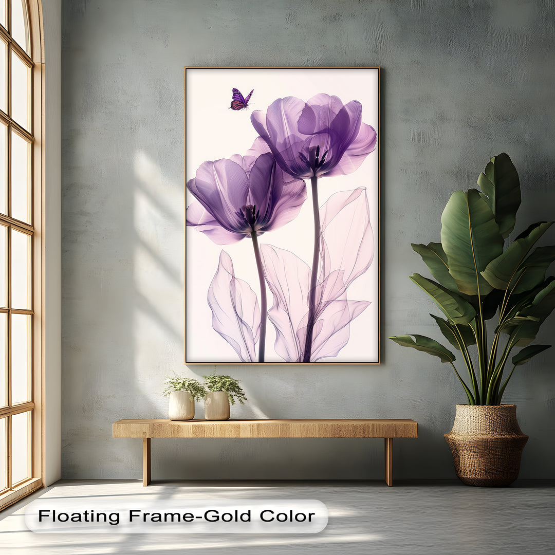 Winterliche Ruhe – Japanische Frau im blauen Kimono, Leinwanddruck | Gerahmtes Kunstwerk