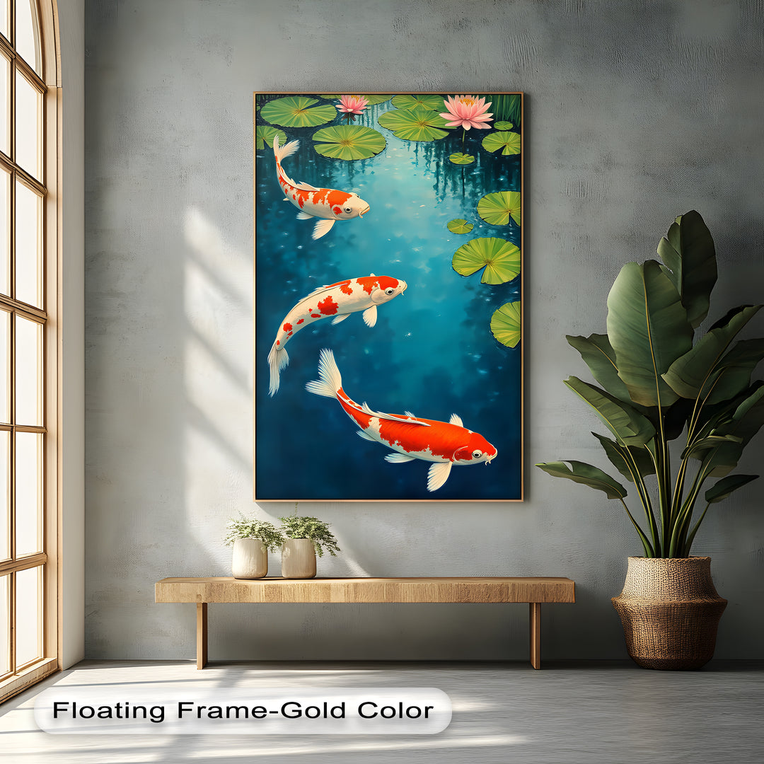 Tranquil Harmony – Japanese Koi Fish Canvas Wall Art | Artwork Canvas