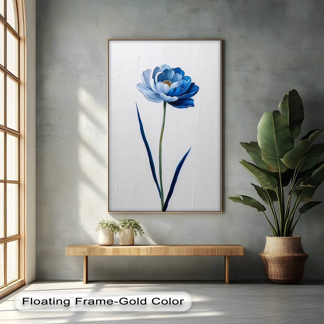 Midnight Bloom – Elegant Blue Petal Flower Blue Canvas Prints - MyPhotoStation