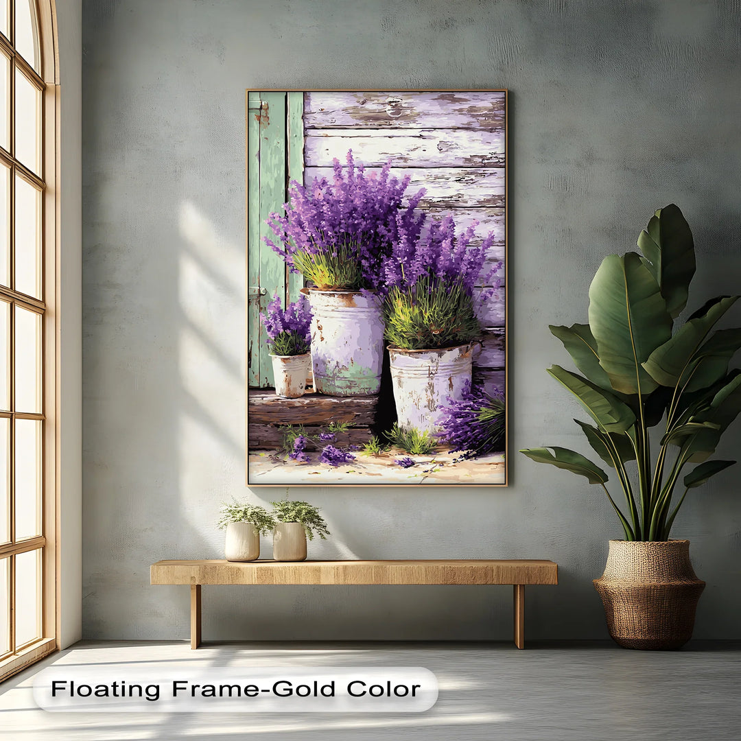 Lavender Charm – Rustic Country Floral Canvas Print - MyPhotoStation