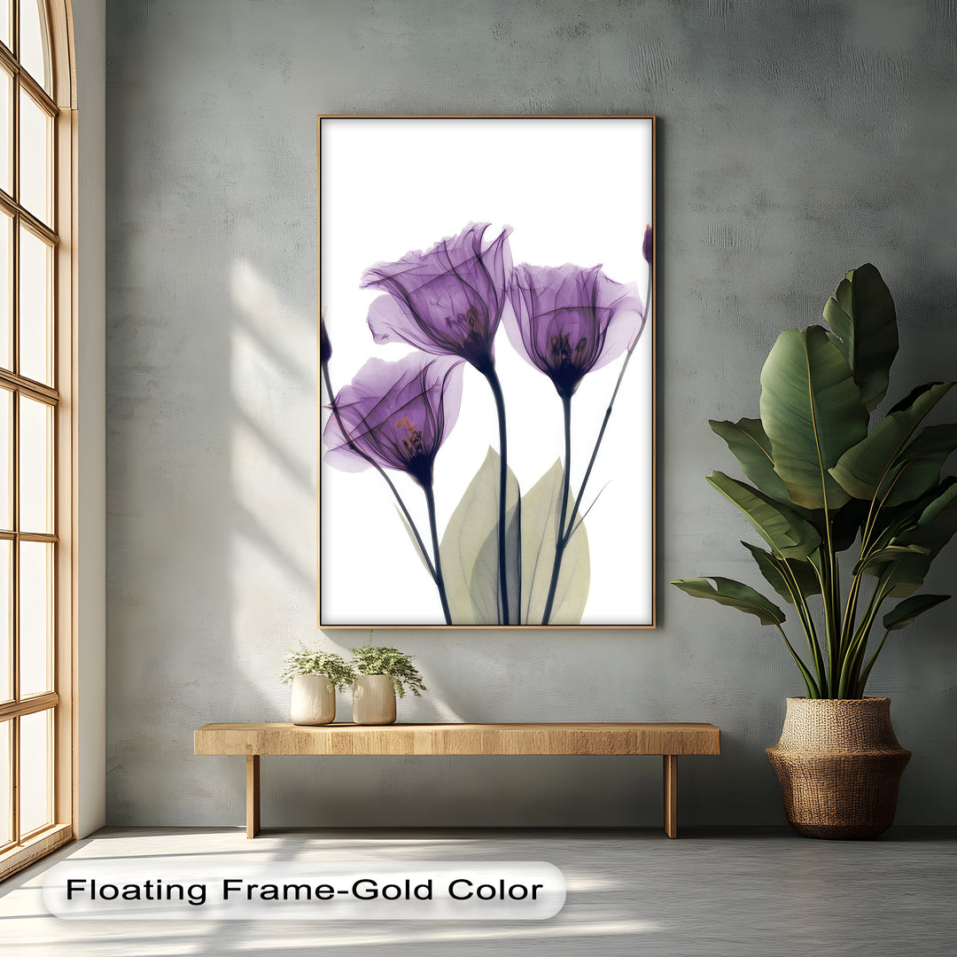 Winterliche Ruhe – Japanische Frau im blauen Kimono, Leinwanddruck | Gerahmtes Kunstwerk