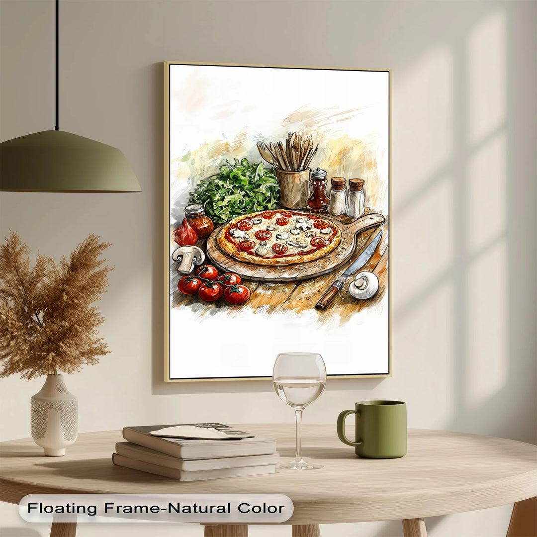 Fresh from the Oven – Rustic Pizza Kitchen Canvas Print - MyPhotoStation