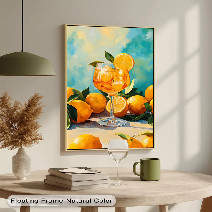 Citrus Cocktail Delight – Vibrant Lemon Glass Canvas Print - MyPhotoStation