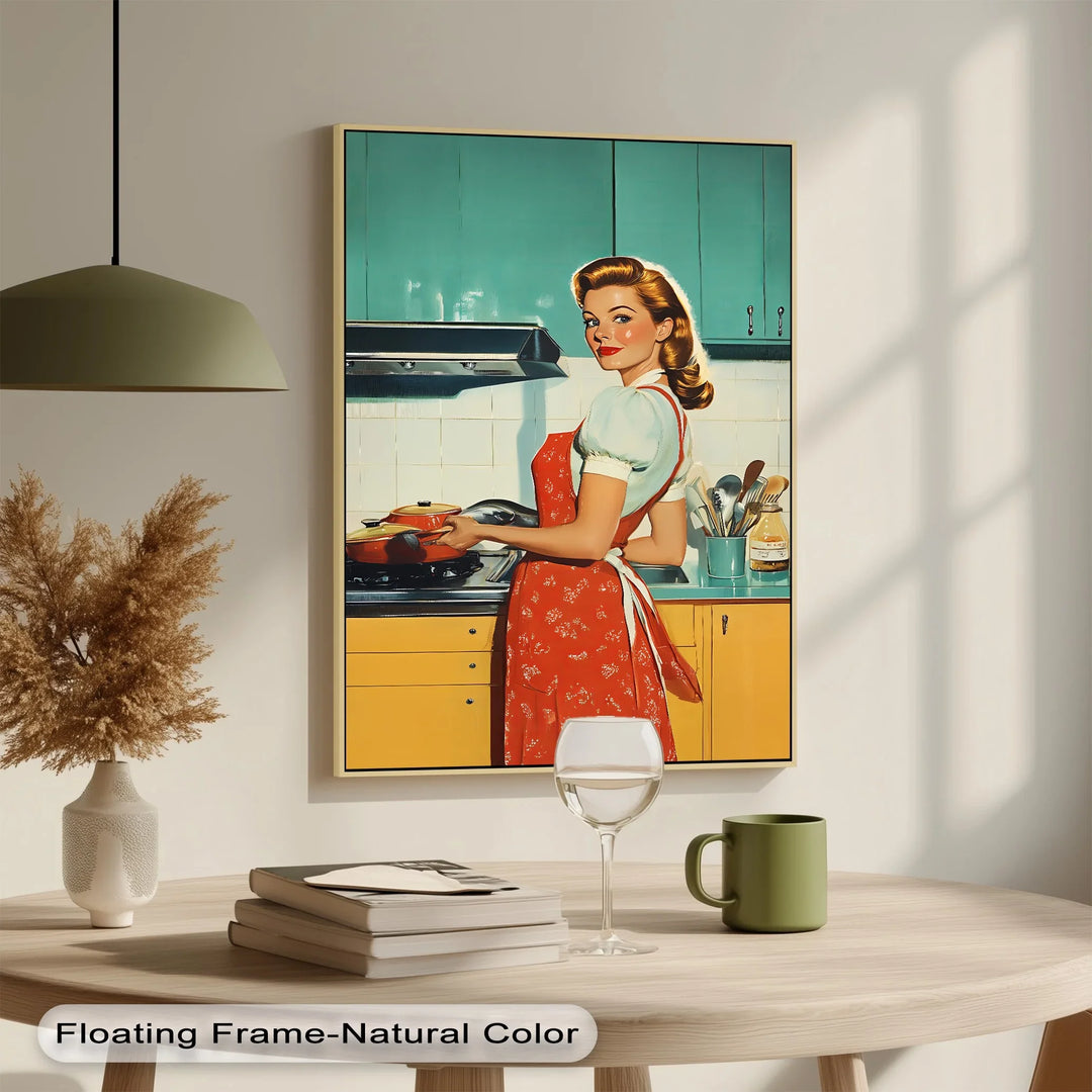 Retro Homemaker – 1950s Kitchen Canvas Print - MyPhotoStation