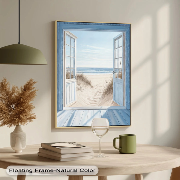 Open to the Sea – Tranquil Beach View Kitchen Canvas Print - MyPhotoStation