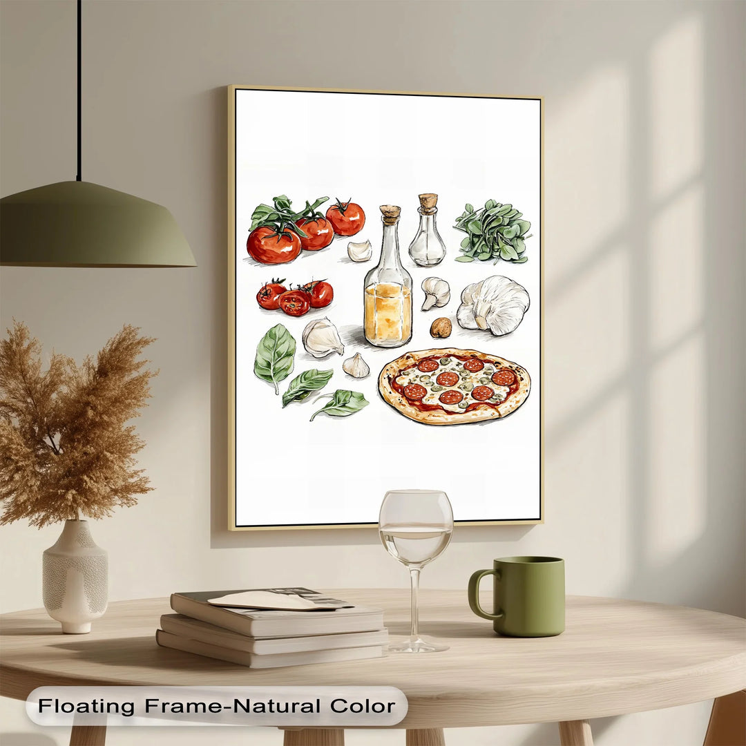Italian Pizza Ingredients – Kitchen Canvas Print - MyPhotoStation