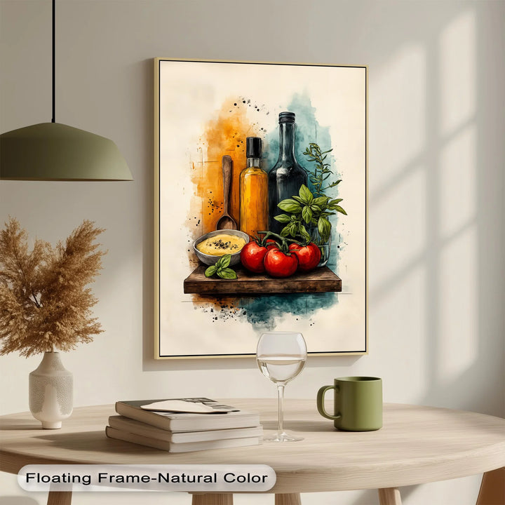 Flavor Shelf – Artistic Mediterranean Kitchen Canvas Print - MyPhotoStation