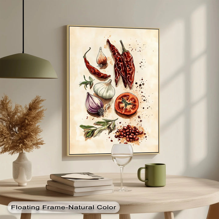 Spice & Flavor Symphony – Culinary Ingredient Canvas Wall Art - MyPhotoStation