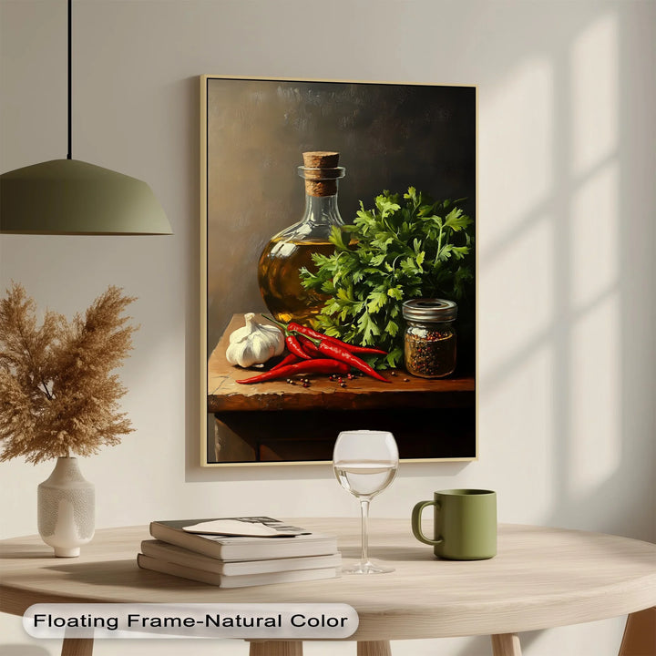Spice & Herb Still Life – Rustic Kitchen Canvas Print - MyPhotoStation