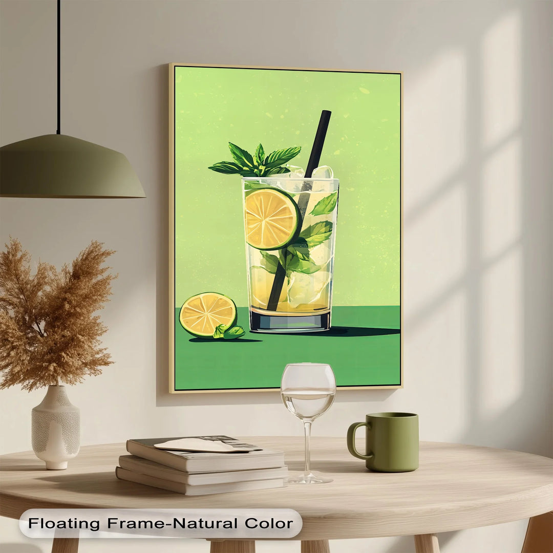 Minty Mojito Vibes – Refreshing Lime Cocktail Canvas Print