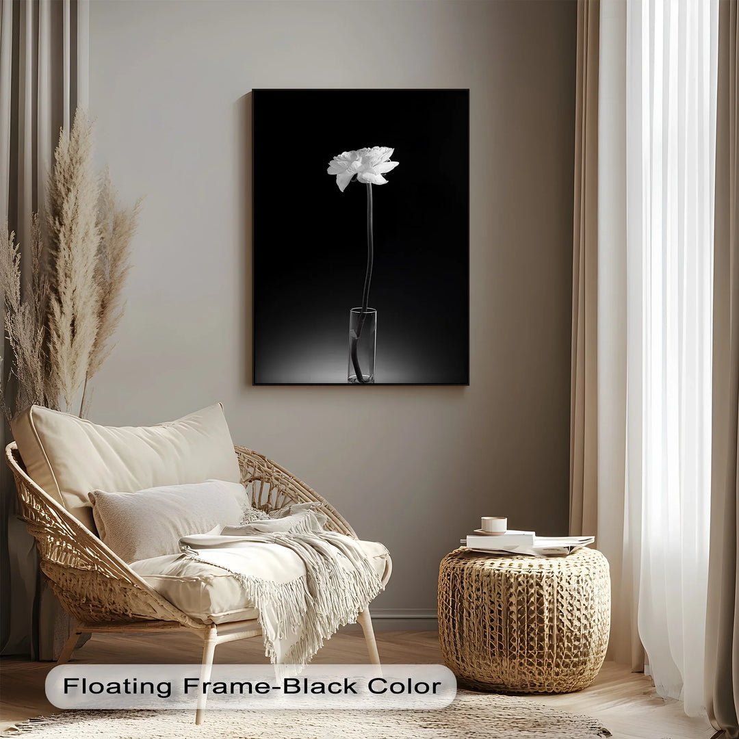 Solitary Grace – White Flower in Vase Canvas Prints - MyPhotoStation