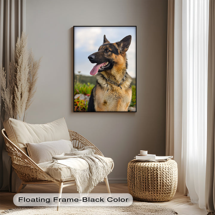 Loyal Guardian – German Shepherd Outdoor Portrait Puppies Canvas Print