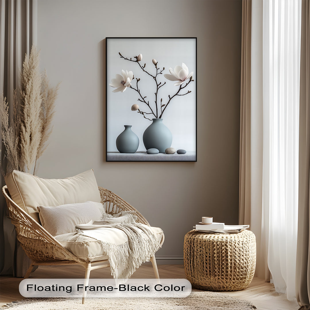 Scandinavian Floral Aesthetic – minimalist canvas wall decor


