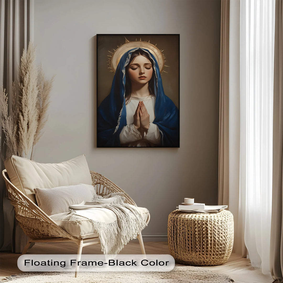 Hail Mary – Elegant Virgin Mary Canvas Wall Art - MyPhotoStation